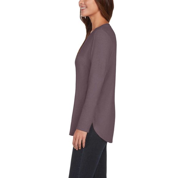 NWT Matty M Women's Long Sleeve Crew Neck Tunic Top Plum Size S $60 AA110 - Picture 3 of 3